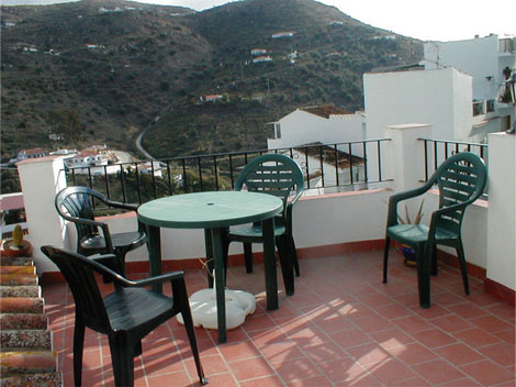 Roof terrace on my self-catering village house to rent in Torrox